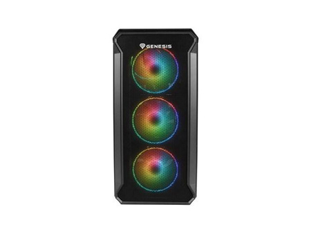 Obudowa NATEC Genesis Irid 503 ARGB NPC-1559 (Micro ATX. Mini ITX; kolor czarny)