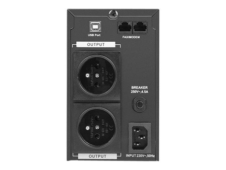 ARMAC O/650E/PSW Armac UPS OFFICE Pure Sine Wave 650VA LCD 2x FR 230V, metalowa obudowa