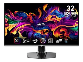 MSI MPG 321URX QD-OLED 31.5inch UHD QD-OLED 16:9 240HZ 250cd/m3 0.03ms 2xHDMI DP USB Type C 2xUSB Type A USB Type B Audio Out Black