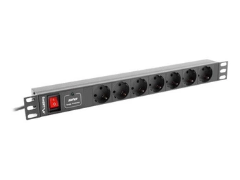LANBERG PDU-07F-0200-IEC-BK Lanberg listwa zasilająca Rack PDU 1U 10A, 7x schuco, 2m, czarna