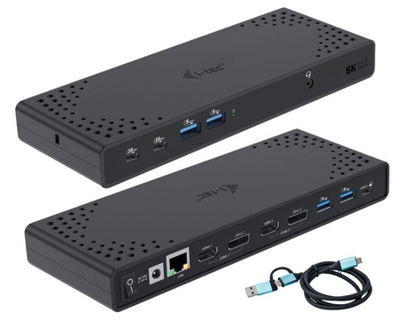 Stacja dokująca USB 3.0 / USB-C / Thunderbolt 3 Dual Display Gen2 + Power Delivery 100W 