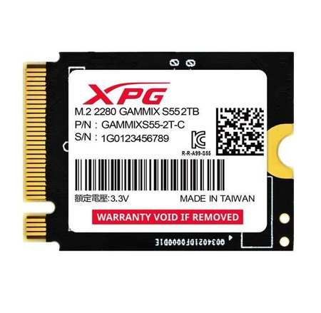 Dysk SSD XPG GAMMIX S55 2TB PCIe 4x4 5/3.2GB/s M2230 