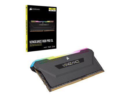 CORSAIR DDR4 16GB 2x8GB 3600Mhz DIMM CL18 VENGEANCE RGB PRO SL Black 1.35V XMP 2.0