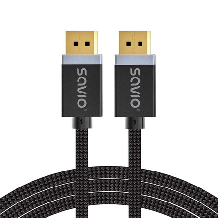SAVIO KABEL DISPLAYPORT M - DISPLAYPORT M, V1.4, 3M, CZARNY, CL-176