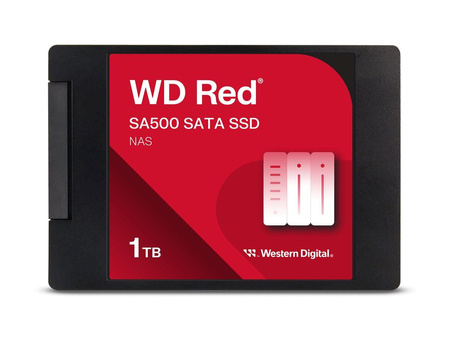 WDC WDS100T1R0A Dysk WD Red SA500 NAS 2.5 1TB SATA/600, 560/530 MB/s, 7mm, 3D NAND