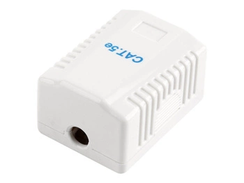 GEMBIRD NCAC-1F5E-01 Gembird gniazdo natynkowe ekranowane 1xRJ45, kat. 5e, kompletne białe