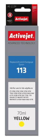 Activejet AE-113Y Tusz (zamiennik Epson 113 C13T06B440; Supreme;70ml; żółty)