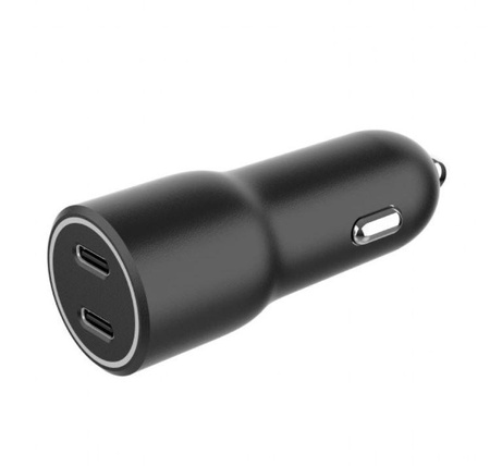 Ładowarka samochodowa 2xUSB-C PD 40W czarna 
