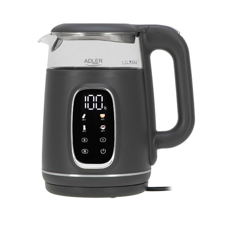 Czajnik elektryczny szklany Adler AD 1305 szary