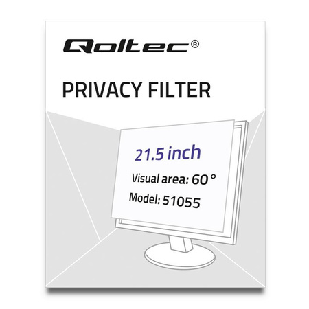 Filtr prywatyzujący RODO Qoltec 21.5" (16:9) 