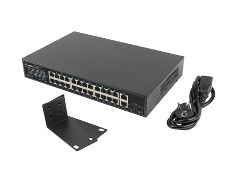 Switch 24x1GB POE+ 2xGB 2x rack 19'' gigabit ethernet 250W 