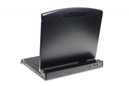Konsola 19 LCD z touchpad KVM 8 portów 1U komplet kabli (8xDS-19231) klawiatura US