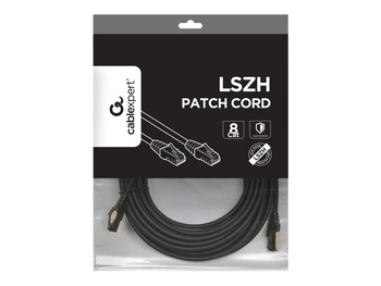 GEMBIRD PP8-LSZHCU-BK-7.5M S/FTP Kat. 8 LSZH patchcord czarny 7.5m
