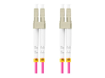 LANBERG fiber optic patchcord MM LC/UPC-LC/UPC duplex 5m LSZH om4 50/125 3.0mm violet