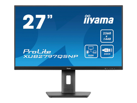 IIYAMA XUB2797QSNP-B1 27inch IPS WQHD 100Hz 300cd/m2 1ms HDMI DP Speakers (P)