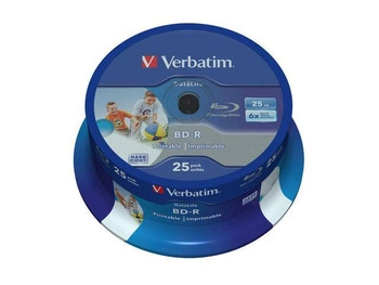 Płyty BD-R SL Datalife 25GB* 6x Wide Inkjet Printable (cake 25)