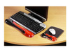 KENSINGTON 62402 Podkładka pod mysz Crystal Mouse Pad Wave - żelowa, czerwono-czarna