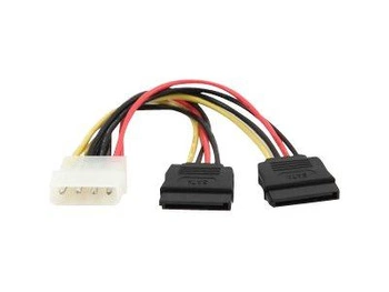 GEMBIRD CC-SATA-PSY-0.3M Gembird kabel do dysków serial ata zasilający X2 SATA 30 cm