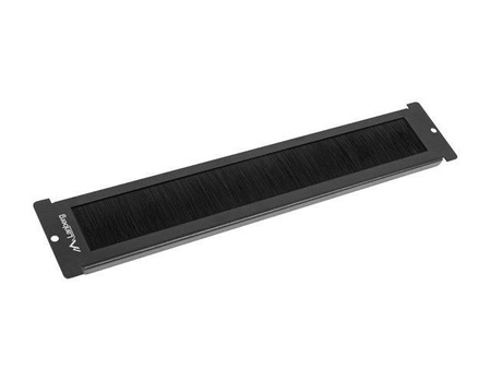 Panel szczotkowy Lanberg AK-1106-B do szafy 19" stojącej FF01 Z LCD montowany w przepustach kablowych czarny