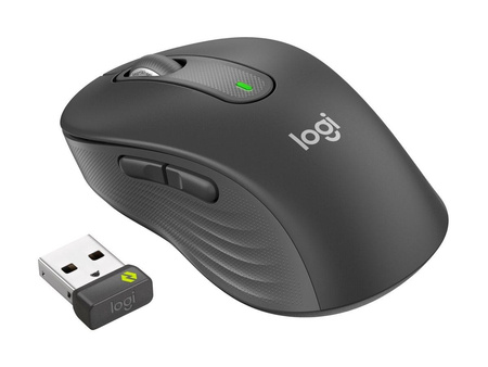 LOGITECH Signature M650 L for Business Mouse right-handed 5 buttons wireless Bluetooth 2.4 GHz Bolt USB receiver