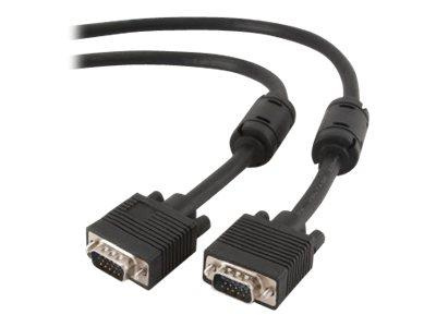 GEMBIRD CC-PPVGA-6B Gembird kabel monitorowy HQ SVGA D-sub 15m/15m, ferryt, ekran 1.8m Czarny