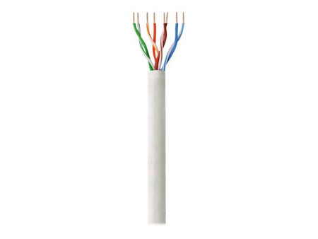 TECHLYPRO 026067 TechlyPro Kabel instalacyjny skrętka U/UTP Cat5e 4x2 linka CCA 100m szary