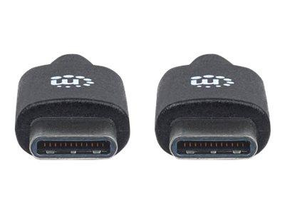 MANHATTAN USB 2.0 C Device Cable 3m Hi-Speed USB 2.0 Type-C Male to Type-C Male 480 Mbps 3 m (10 ft.) Black