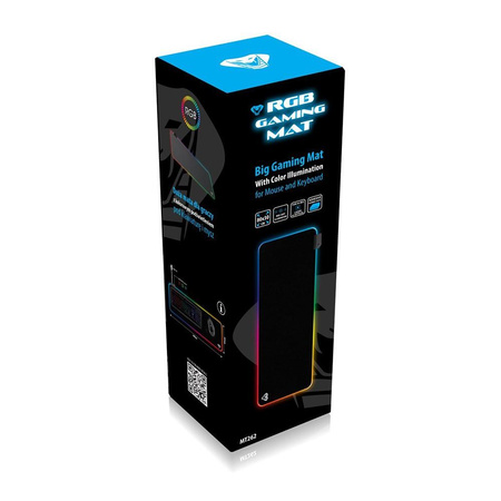 Duża mata gamingowa z kolorowym podświetleniem RGB GAMING MAT MT262