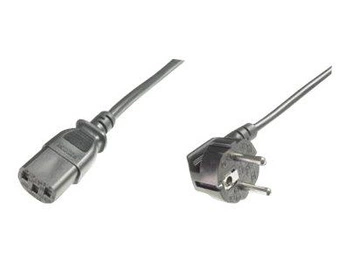 ASM AK-440109-008-S ASSMANN Kabel połączeniowy zasilający Typ Schuko kątowy/IEC C13,M/Ż czarny 0,75m