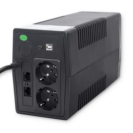 QOLTEC 53978 Zasilacz awaryjny UPS Monolith 650VA 360W LCD USB RJ45