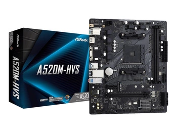ASROCK A520M-HVS AM4 2xDDR4 1 x PCIe 3.0 x16 1 x PCIe 3.0 x1 D-Sub HDMI mATX MB