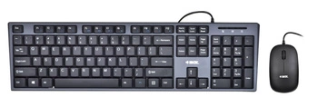 Zestaw klawiatura + mysz IBOX IKMS606 (USB 2.0; (US); kolor czarny; optyczna; 800 DPI)