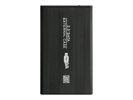 QOLTEC External Hard Drive Case HDD/SSD 2.5inch SATA3 USB 3.0 Black