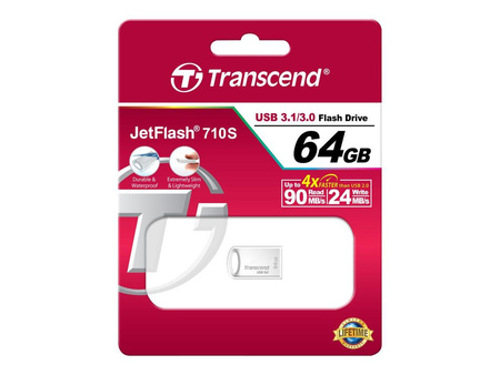 TRANSCEND TS64GJF710S Transcend pamięc USB Jetflash 710s 64GB USB 3.0 metalowy wodoodporny