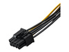 AKYGA Adapter z kablem AK-CA-07 PCI-E 6 pin m / PCI-E 8 pin f 20cm