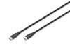 DIGITUS USB-C Silicone charging cable USB-C - USB-C 0.5m USB 2.0 60W black
