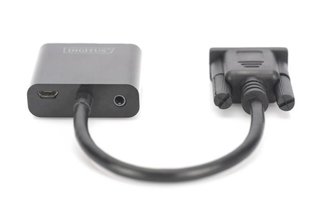 DIGITUS DA-70473 Konwerter audio-video VGA do HDMI, 1080p FHD, audio 3.5mm MiniJack