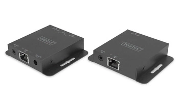 Przedłużacz/Extender DIGITUS HDMI 4K30Hz 70m po skrętce HDCP 1.4 EDID IR PoC (Power over Cable) (zestaw)