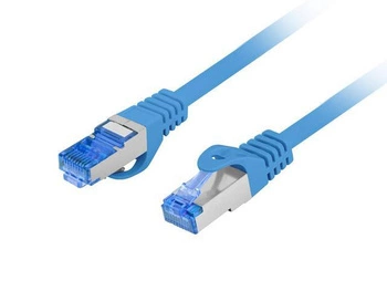Patchcord Lanberg S/FTP kat.6A 0,25m LSZH CCA fluke passed niebieski