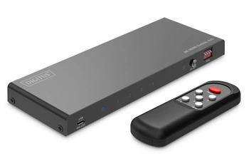Przełącznik / Switch HDMI 4x1, 8K/60Hz (4:4:4) z HDR, 48 Gbps, HDCP 2.3, Toslink / Stereo, EDID