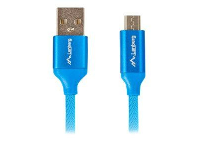 LANBERG CA-USBM-20CU-0010-BL Lanberg Kabel Premium Quick Charge 3.0, USB Micro-B(M)->A(M) 1M Niebieski