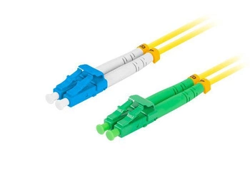 Patchcord światłowodowy Lanberg SM LC/APC-LC/UPC DUPLEX 3.0MM LSZH G657A1 1m żółty